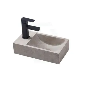 400x220x100mm Rectangle Above Counter Concrete Basin Burberry Stone Pop Up Waste Included Left or Right Tap Hole Available