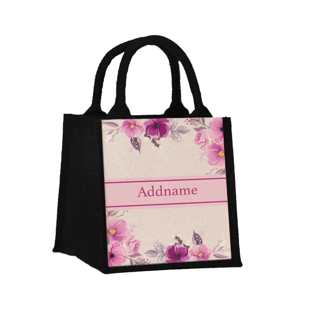Amour Rose Jute Tote Bag
