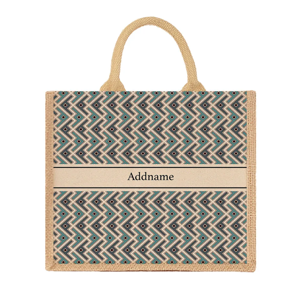 Ancient Mosaic Jute Tote Bag