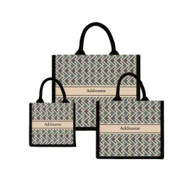 Ancient Mosaic Jute Tote Bag