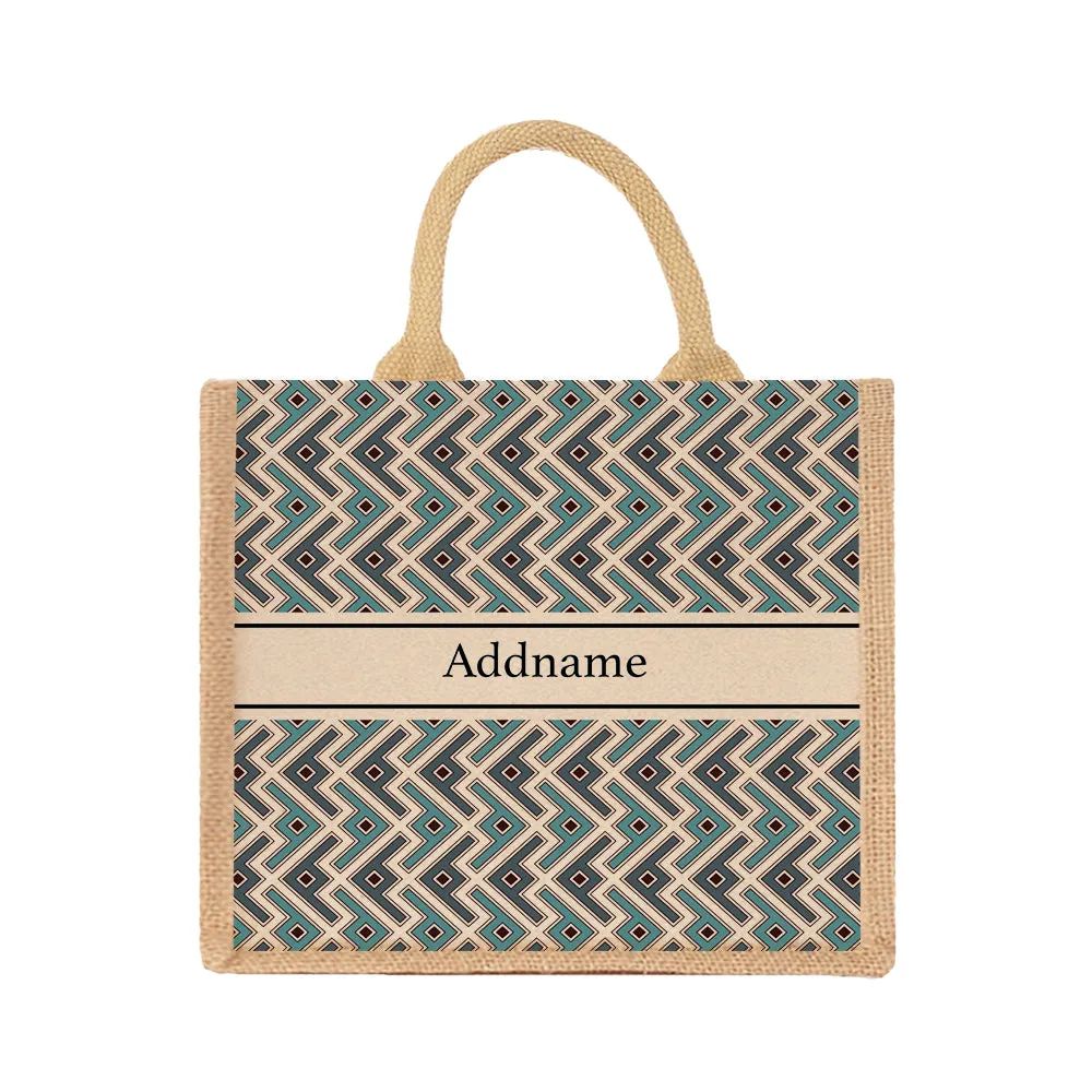 Ancient Mosaic Jute Tote Bag