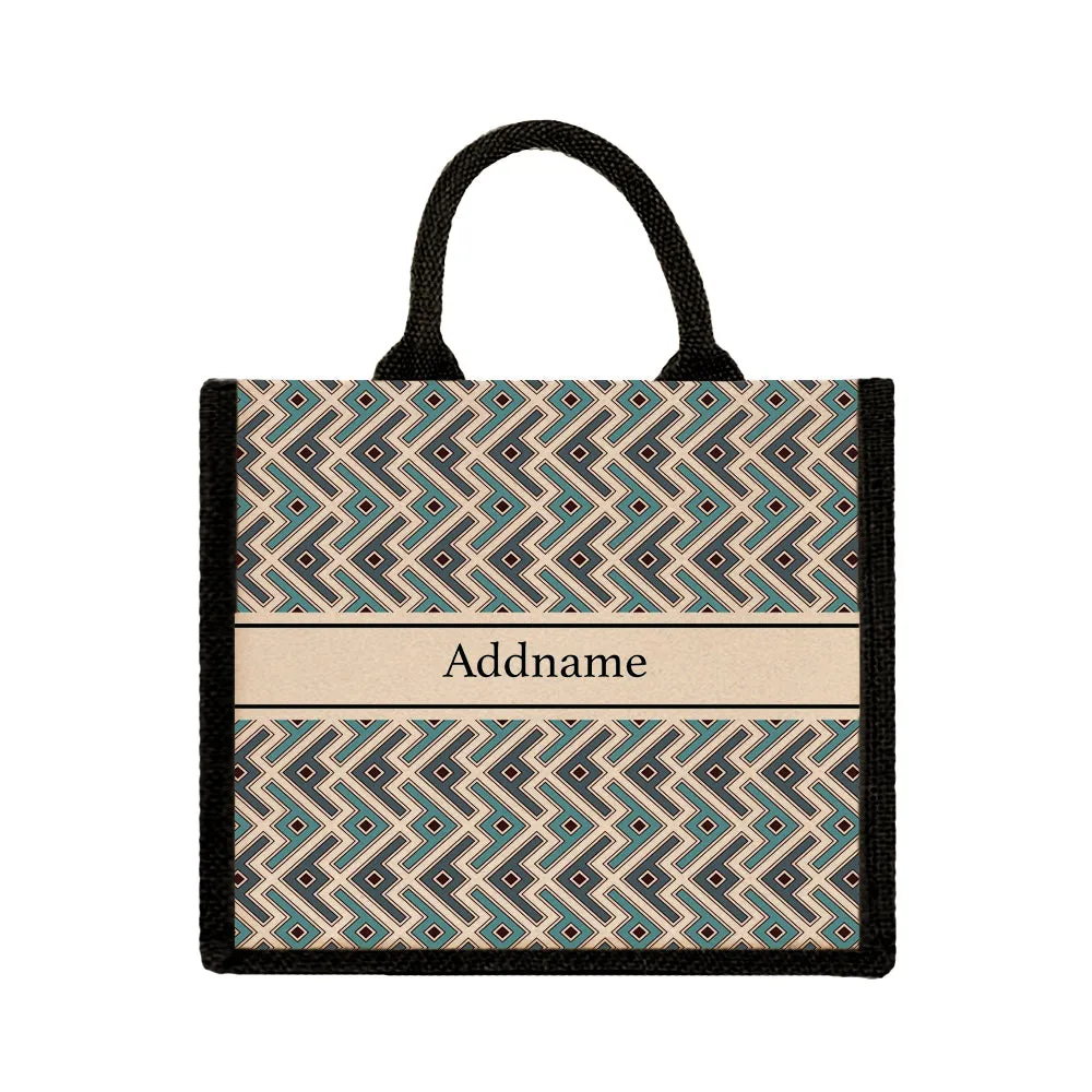 Ancient Mosaic Jute Tote Bag