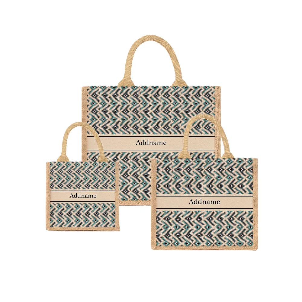 Ancient Mosaic Jute Tote Bag
