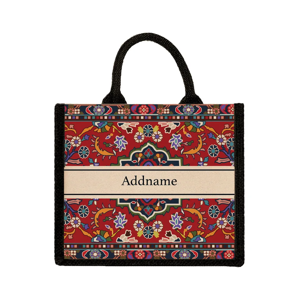 Arabesque Jute Tote Bag
