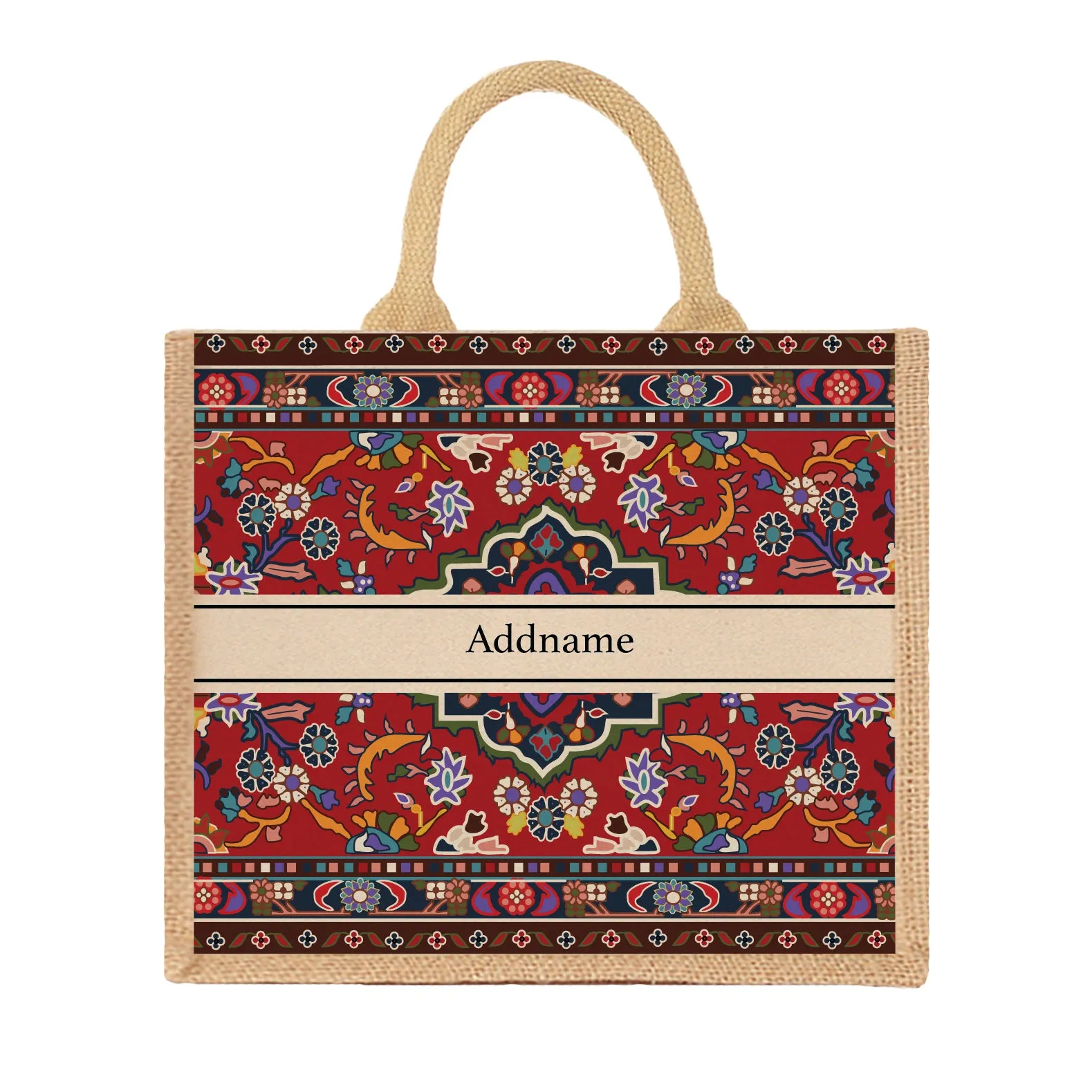Arabesque Jute Tote Bag