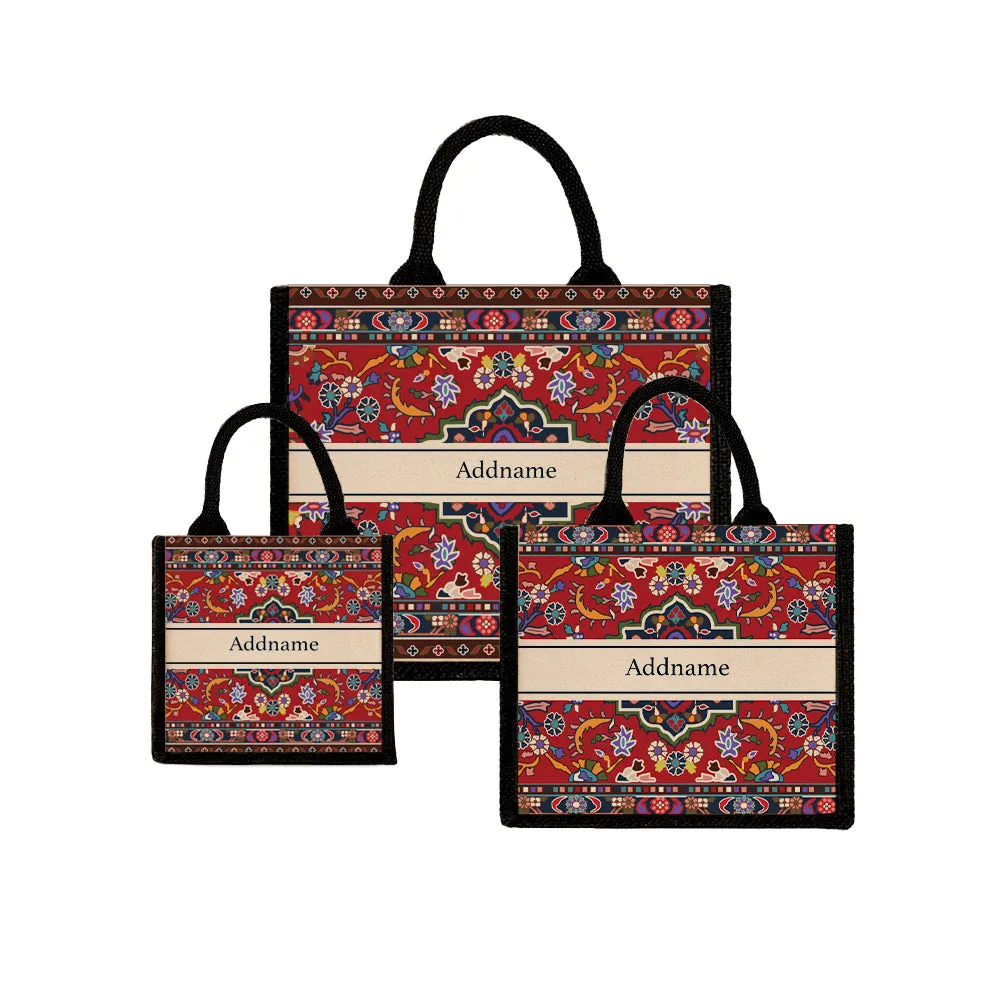 Arabesque Jute Tote Bag
