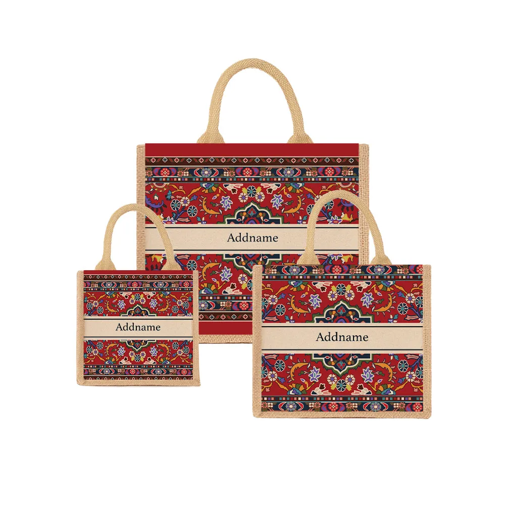 Arabesque Jute Tote Bag