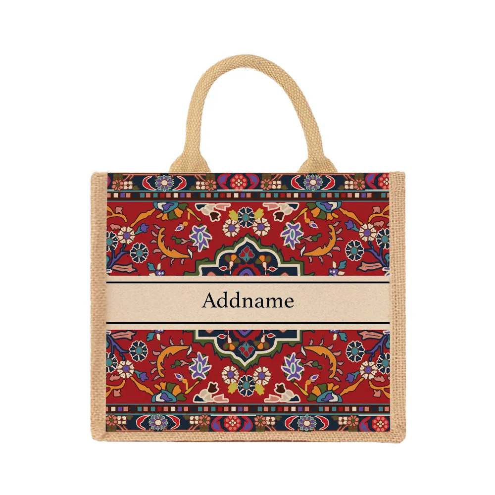 Arabesque Jute Tote Bag