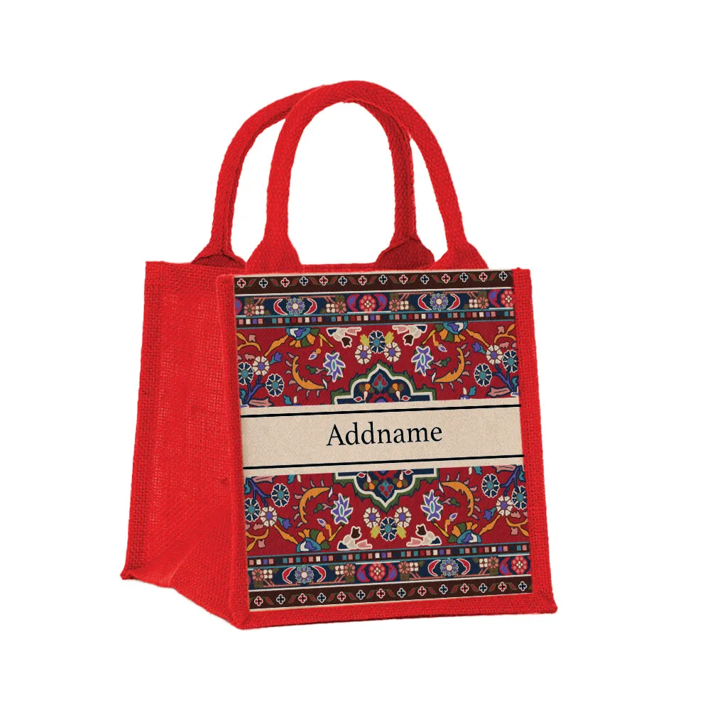 Arabesque Jute Tote Bag