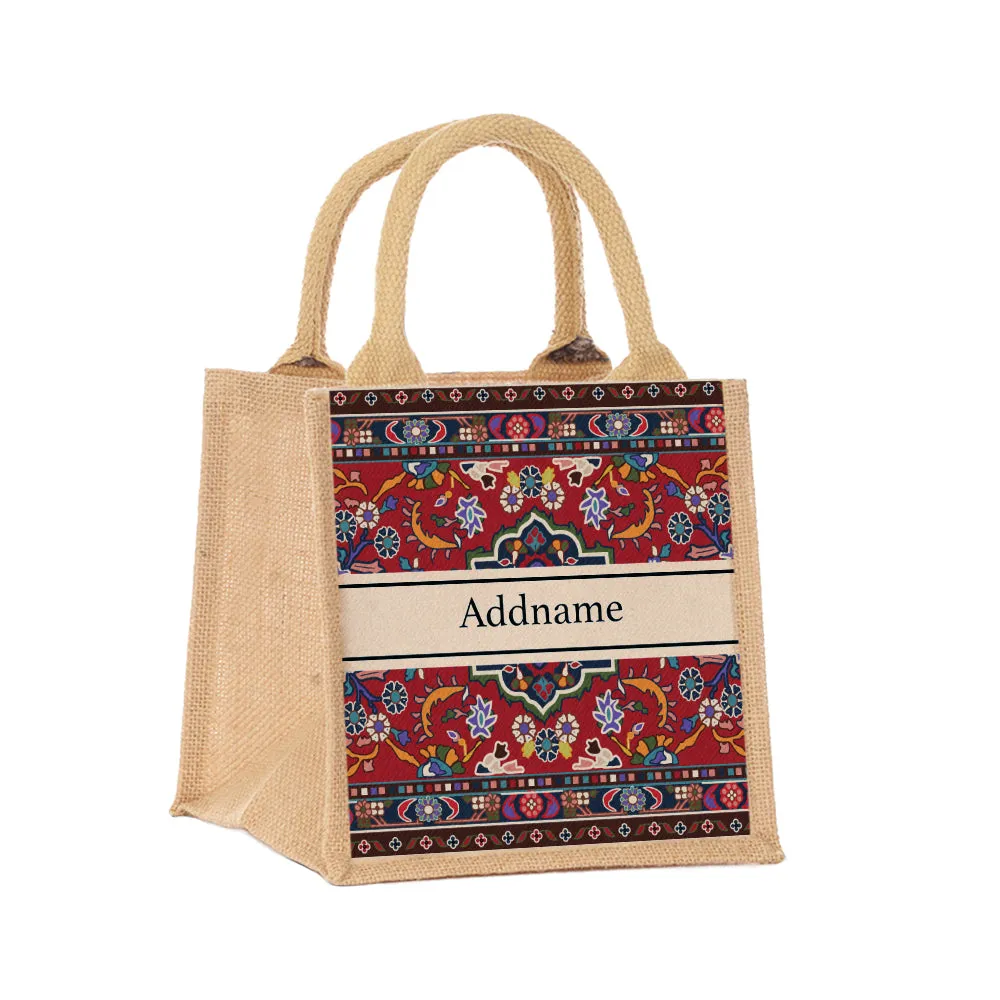 Arabesque Jute Tote Bag
