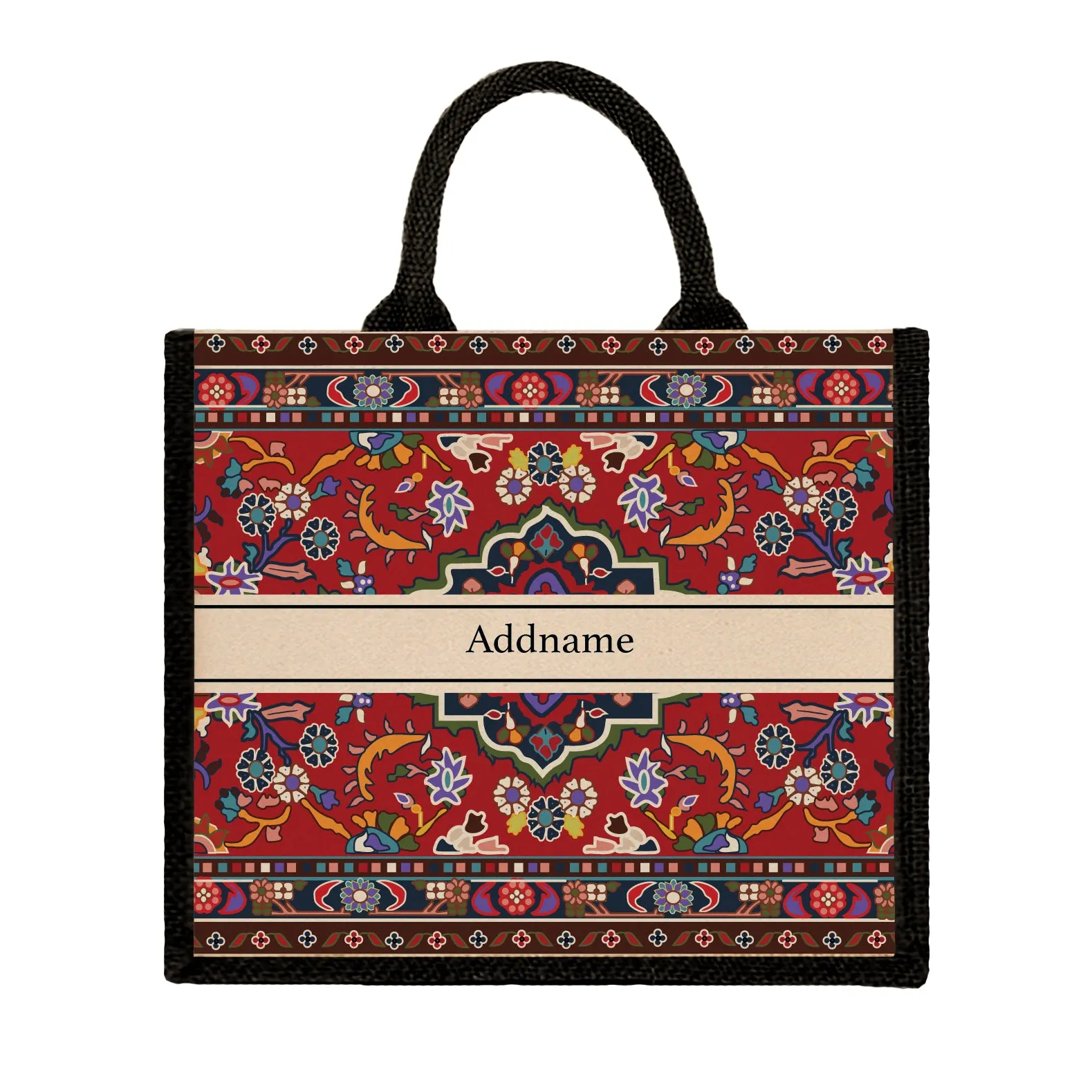 Arabesque Jute Tote Bag