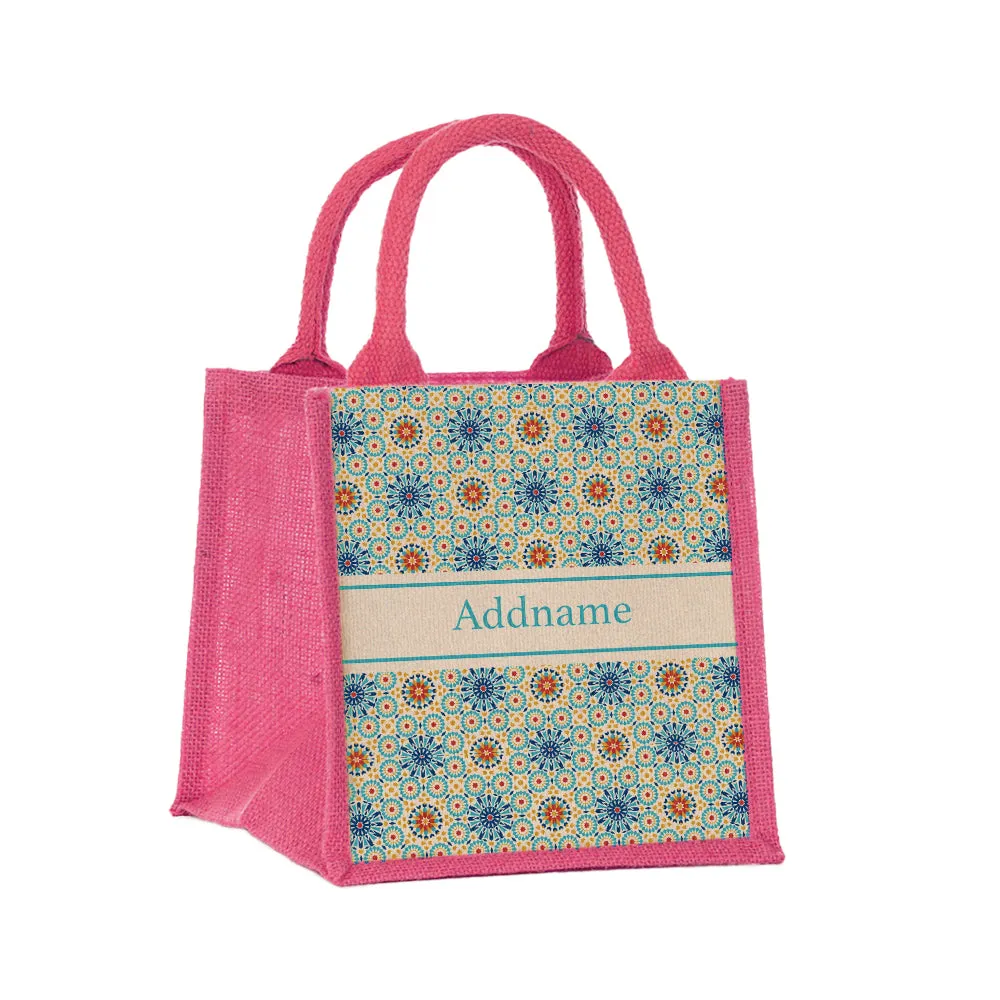 Arabesque Mandala Jute Tote Bag