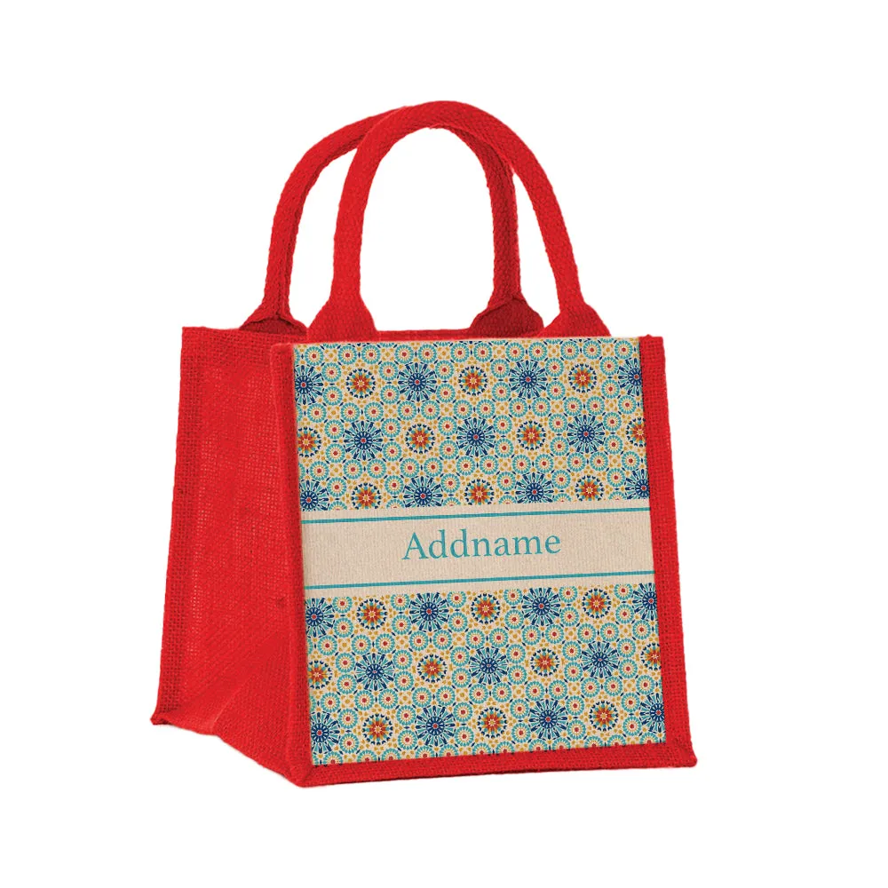 Arabesque Mandala Jute Tote Bag