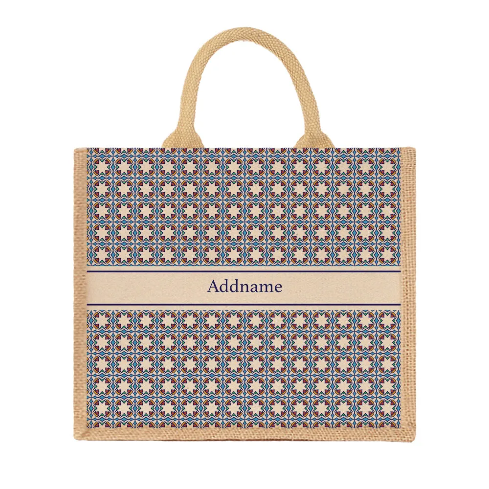 Arabesque Pied Jute Tote Bag
