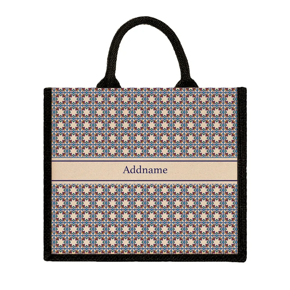 Arabesque Pied Jute Tote Bag