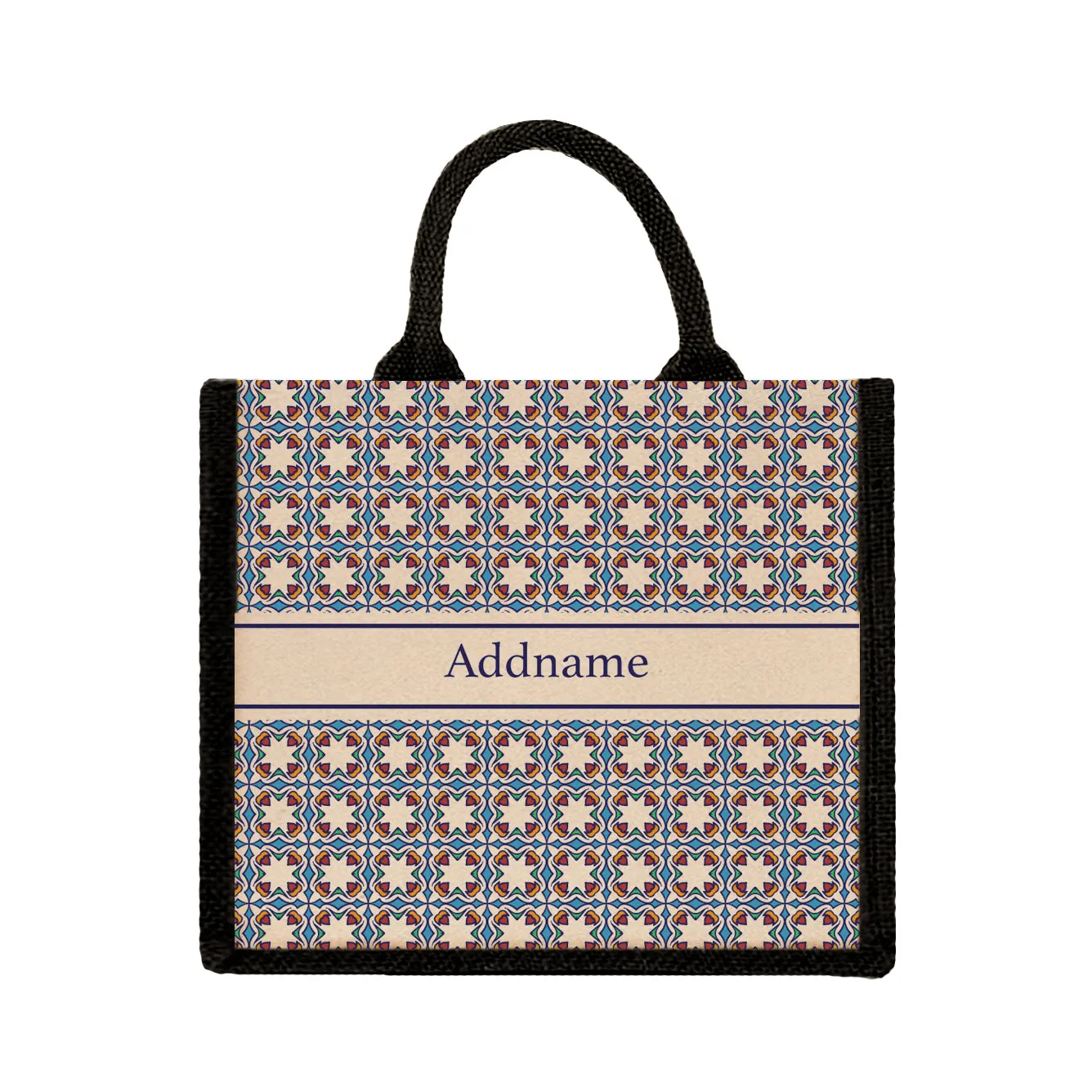 Arabesque Pied Jute Tote Bag