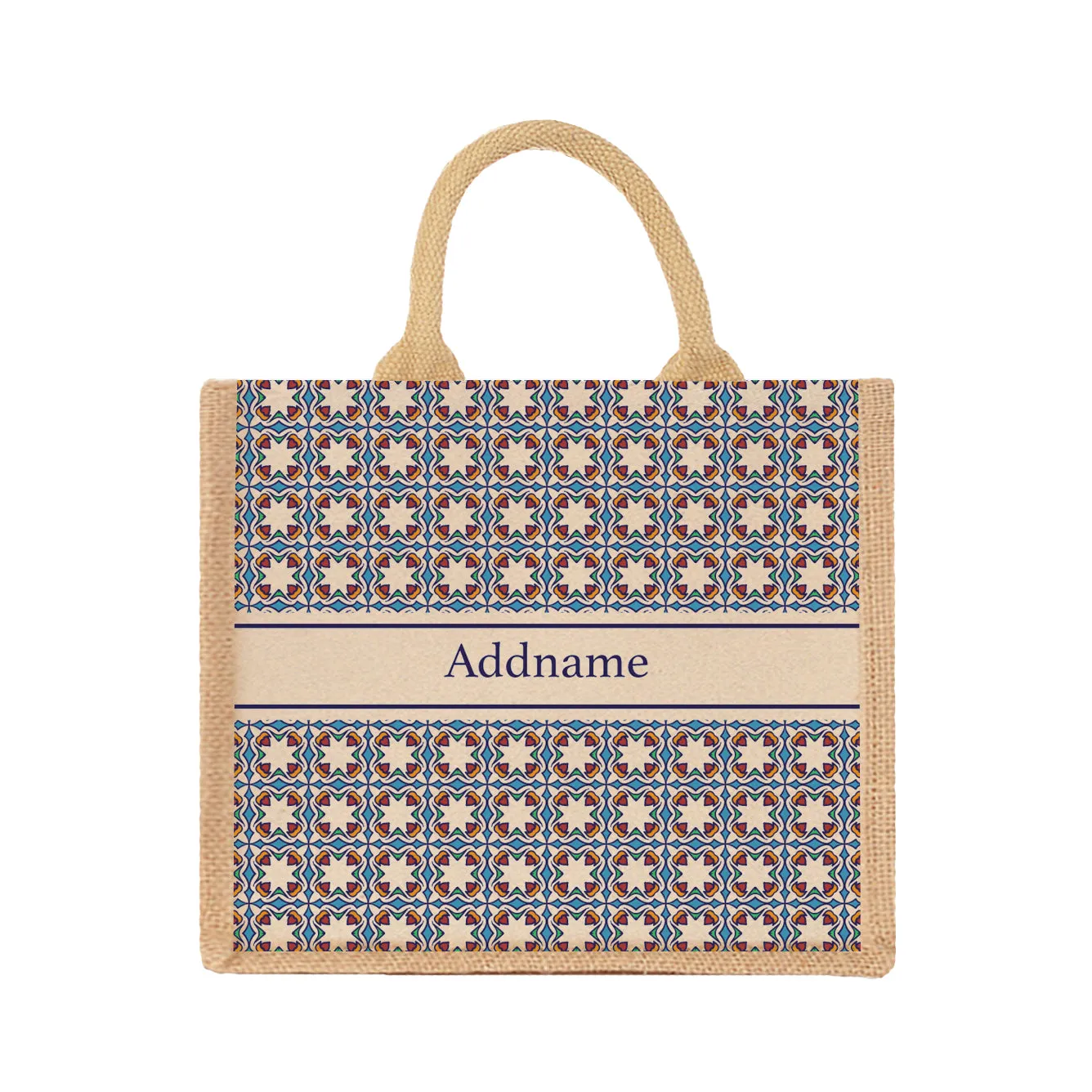 Arabesque Pied Jute Tote Bag