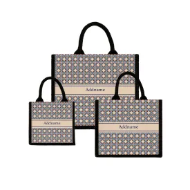 Arabesque Pied Jute Tote Bag