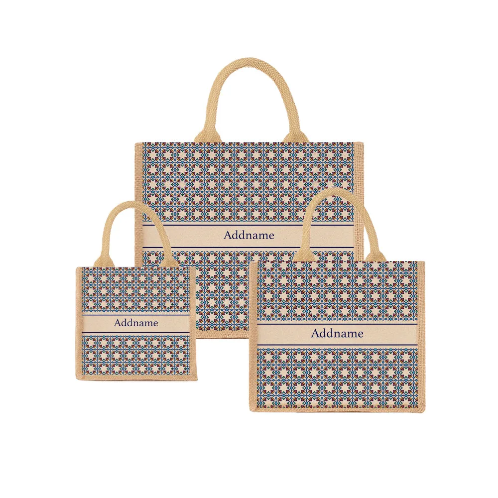 Arabesque Pied Jute Tote Bag