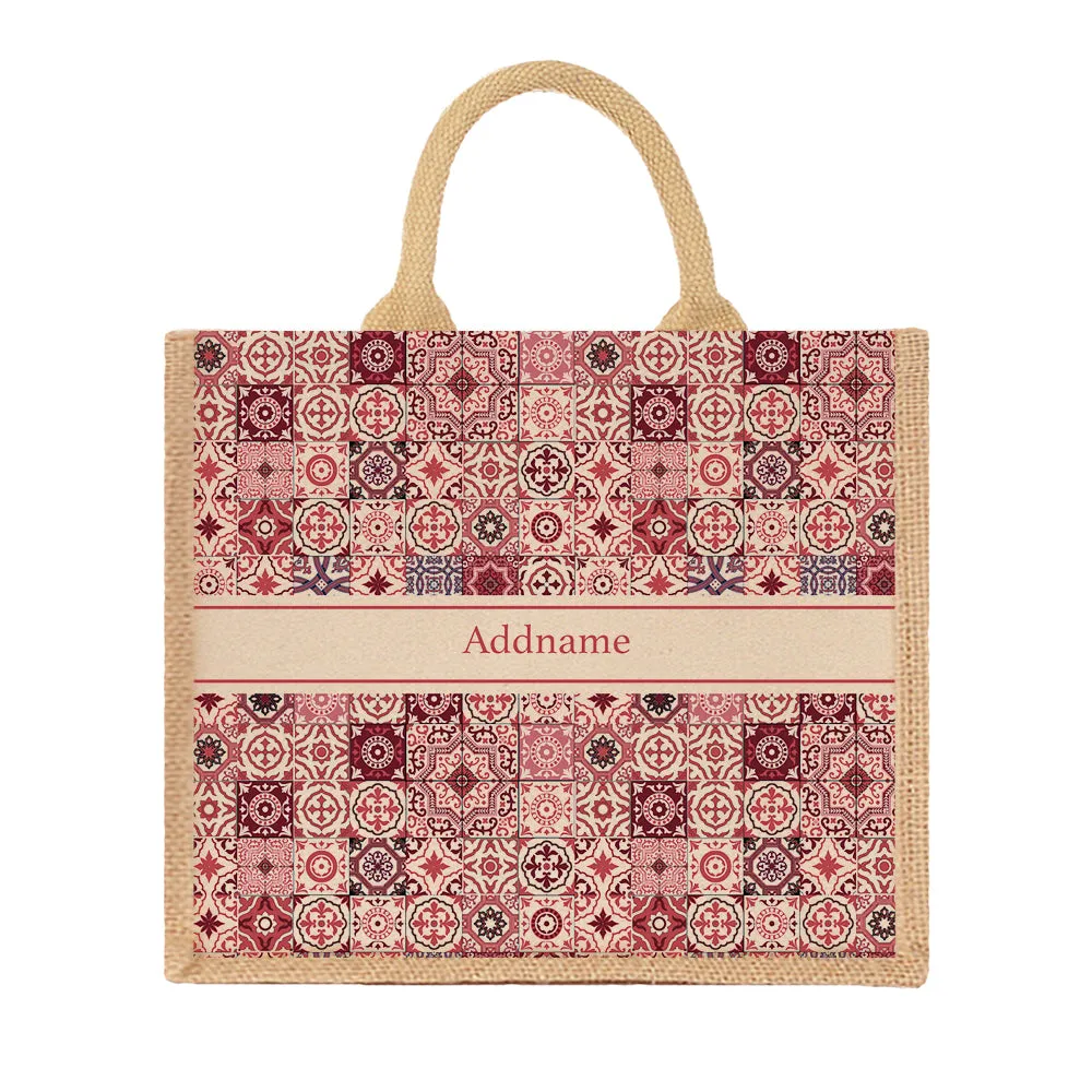 Azulejo Jute Tote Bag