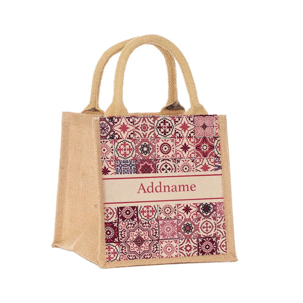 Azulejo Jute Tote Bag