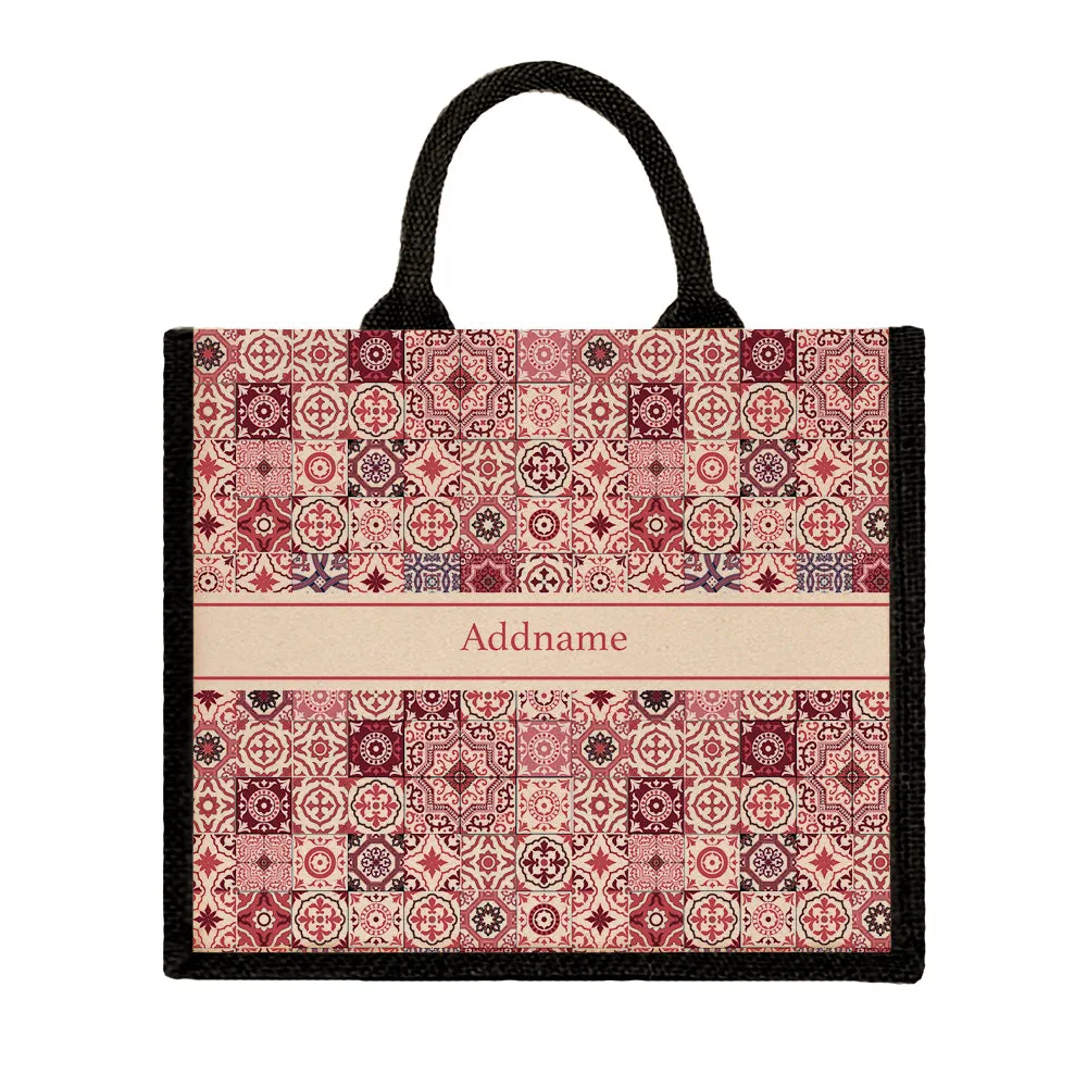 Azulejo Jute Tote Bag