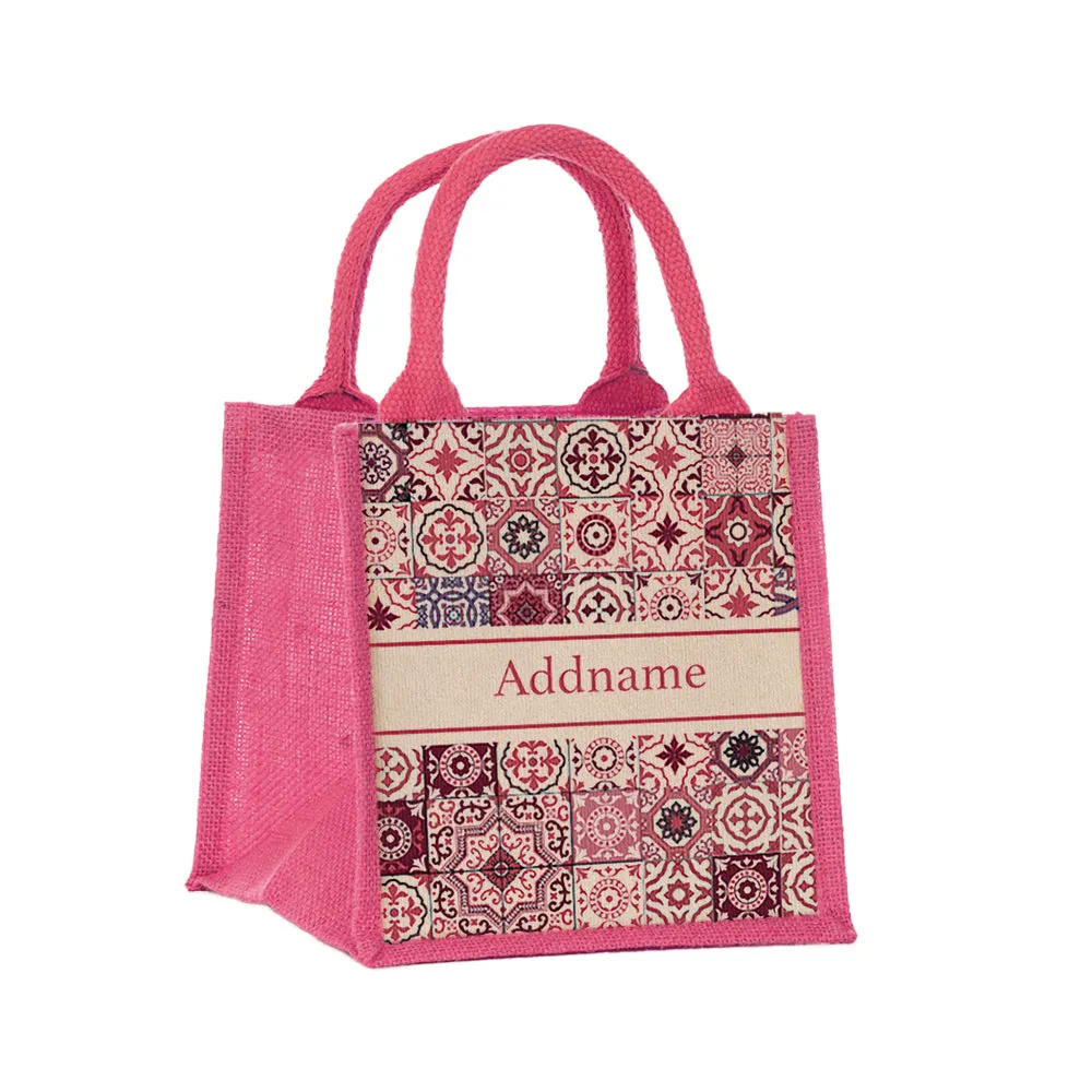 Azulejo Jute Tote Bag