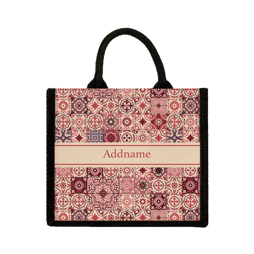 Azulejo Jute Tote Bag