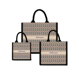 Azulejo Pied Jute Tote Bag