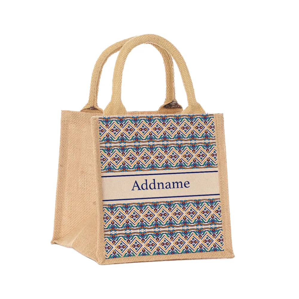 Azulejo Pied Jute Tote Bag