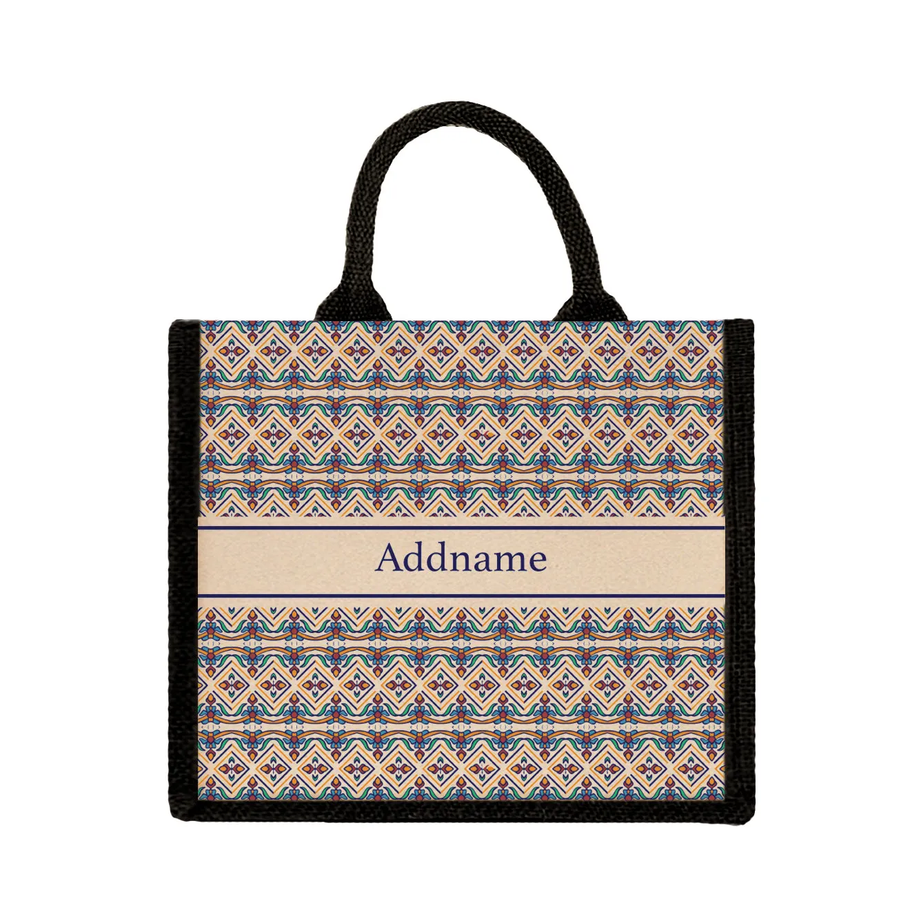 Azulejo Pied Jute Tote Bag