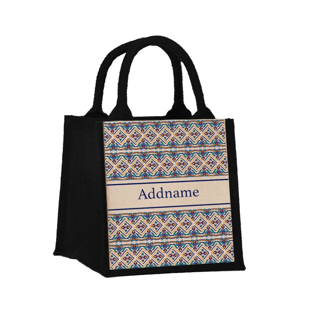 Azulejo Pied Jute Tote Bag