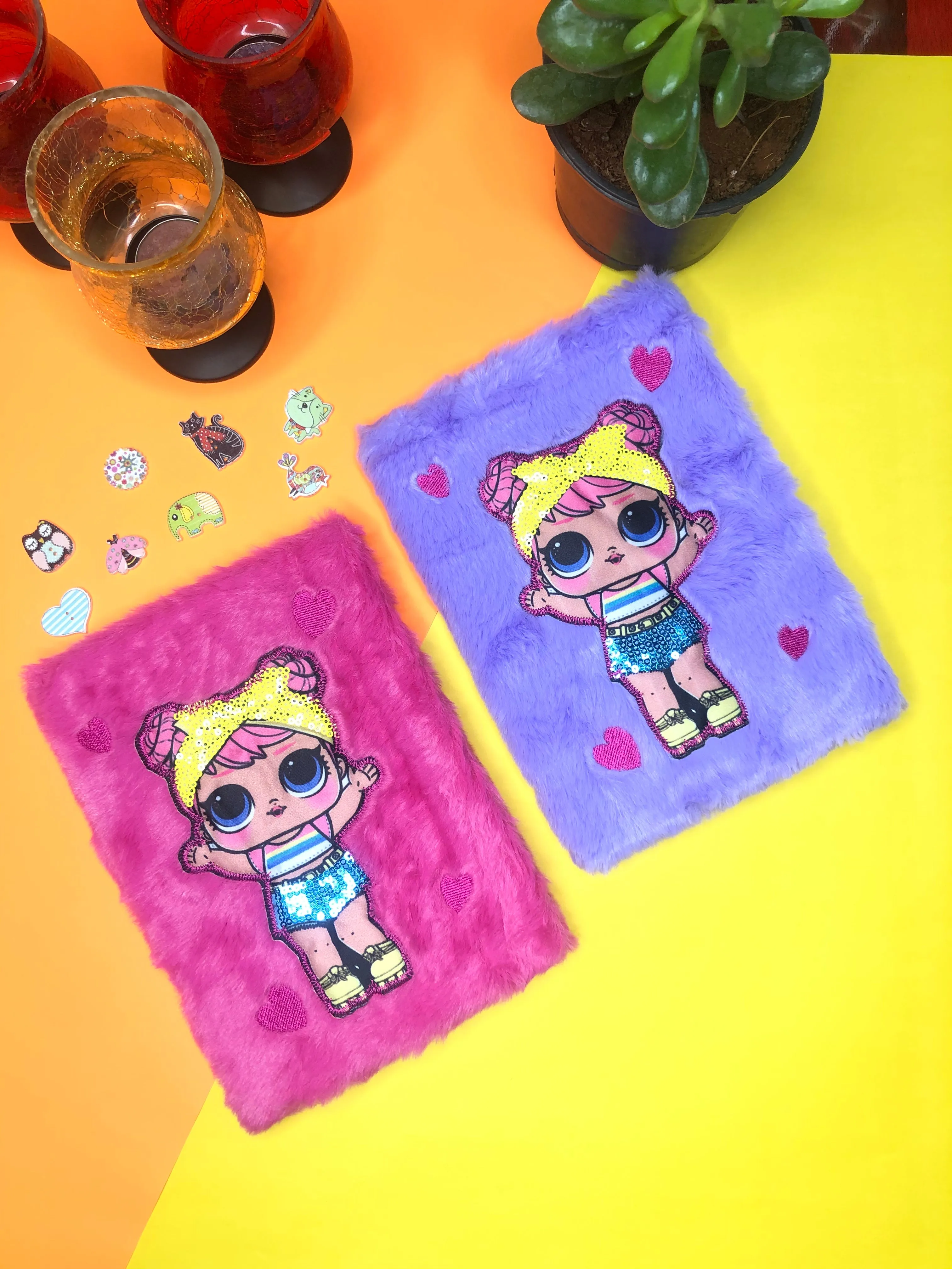 Barbie Fur A5 Size Diary | Ruled page | Bookmark String |