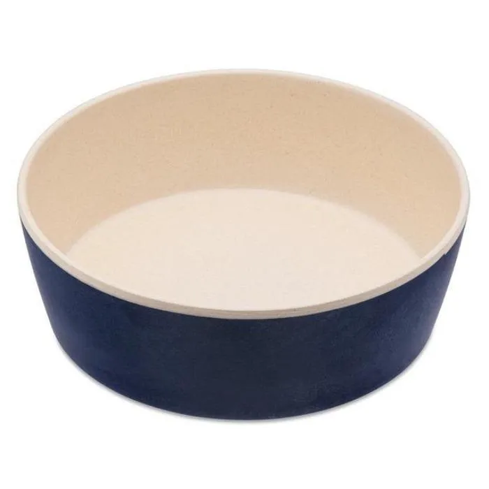 Beco - Bamboo Printed Dog Bowl - Midnight Blue