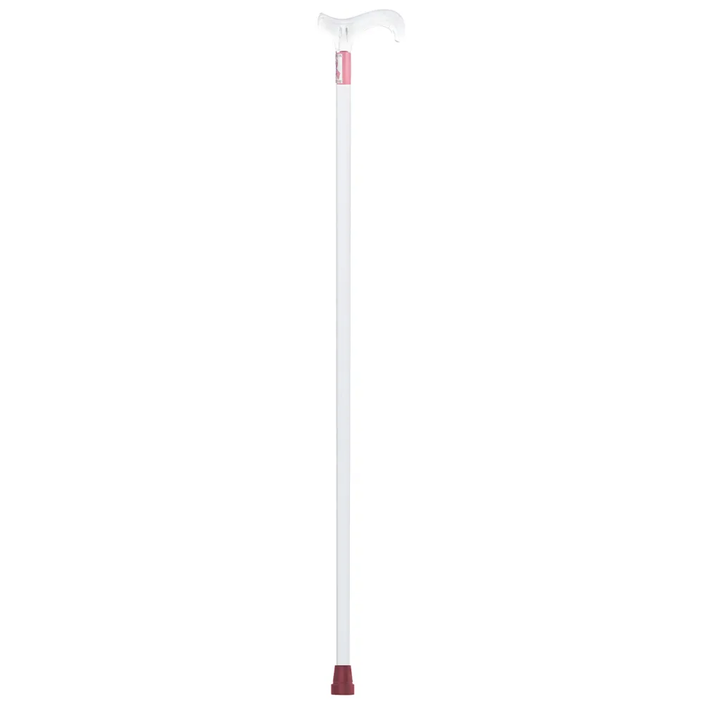 Believe in the Cure - Engraved Clear Lucite Derby Handle Walking Cane with Lucite Shaft
