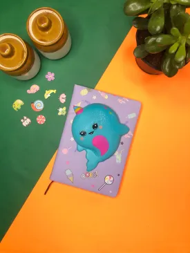 DOLPHIN 3D | PLUSHIE A5 Size Diary | Ruled page | Bookmark String |
