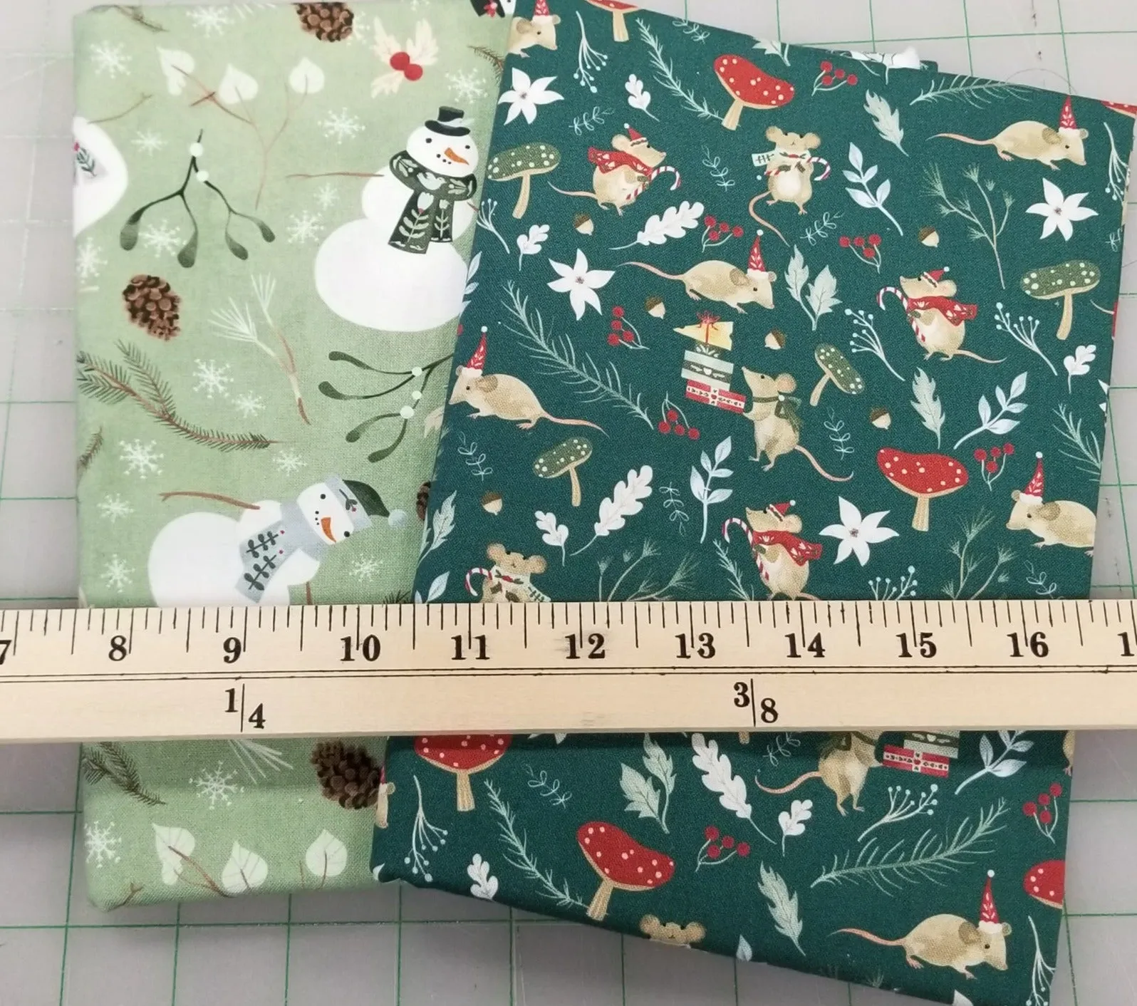 End of Bolt: 1 yard cuts- Total of 3 yards of Blank Quilting Holiday "Glad Tidings We Bring"  Remnants As pictured
