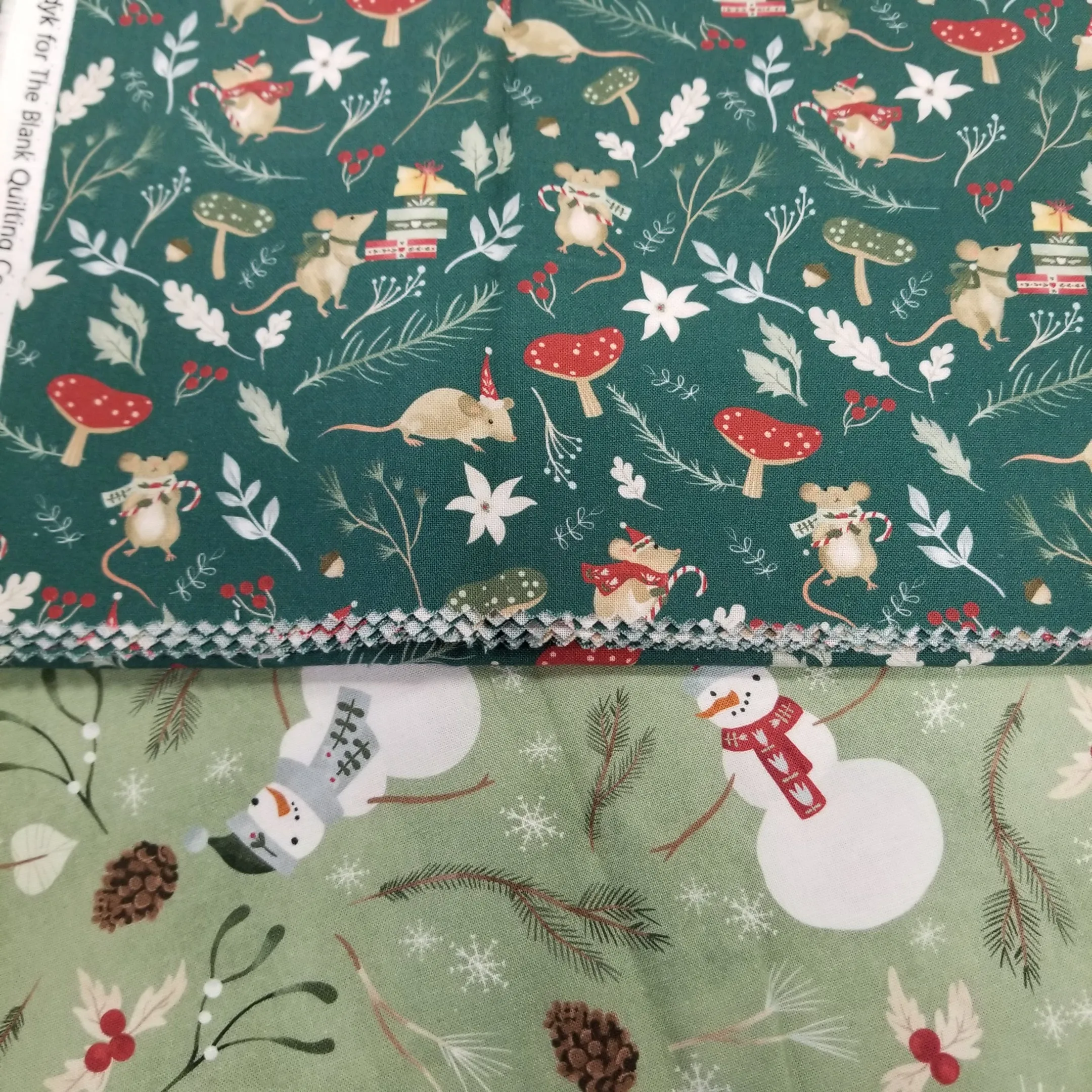 End of Bolt: 1 yard cuts- Total of 3 yards of Blank Quilting Holiday "Glad Tidings We Bring"  Remnants As pictured