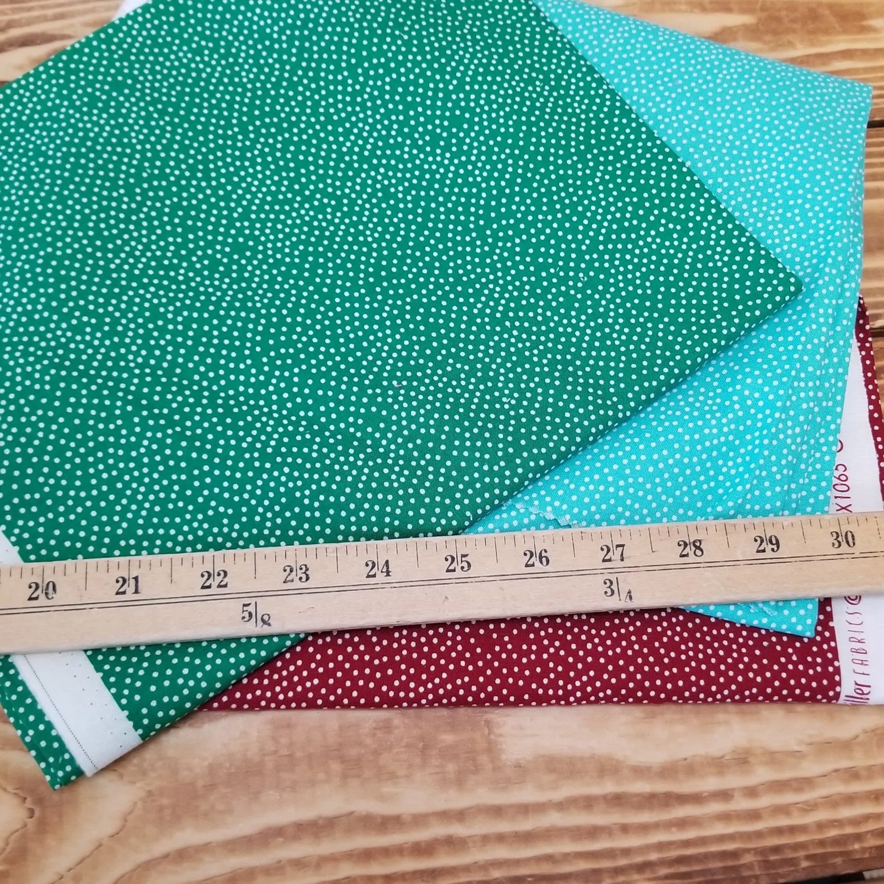 End of Bolt: 1 yard cuts- Total of 3 yards of Michael Miller Micro Dots- Remnants As pictured