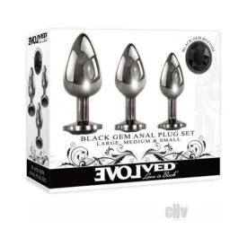 Evolved Black Gem Anal Plug set