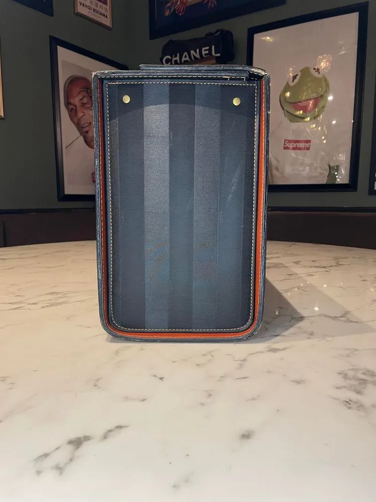Fendi Black Striped Travel Luggage