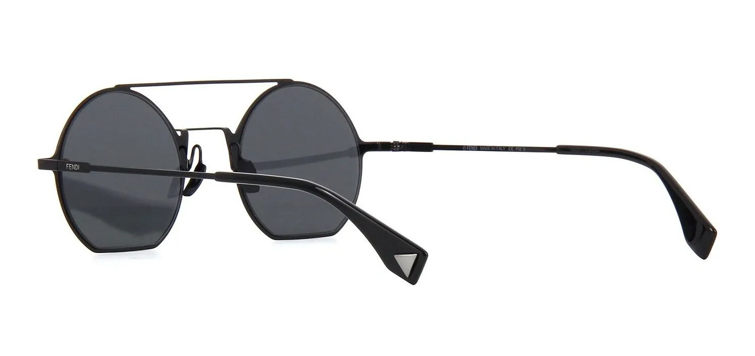 Fendi Eyeline Gray Round Unisex Sunglasses
