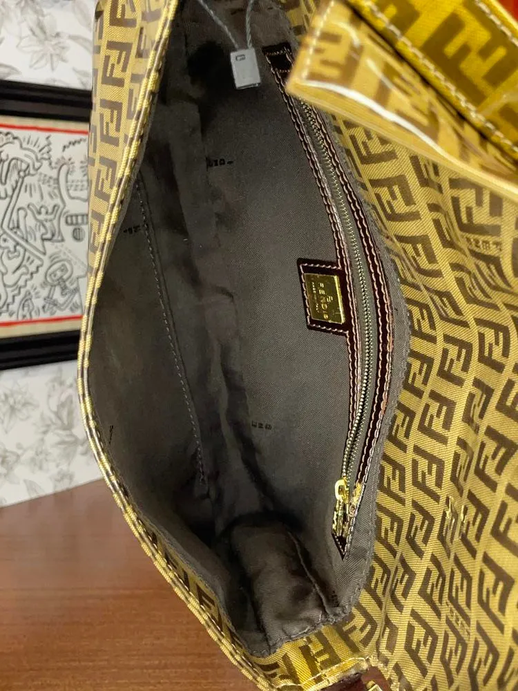 Fendi Patent Monogram Shoulder Bag