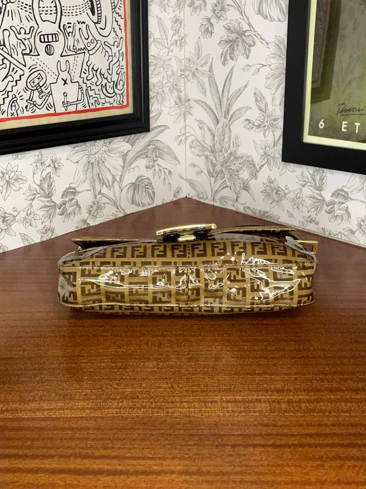 Fendi Patent Monogram Shoulder Bag