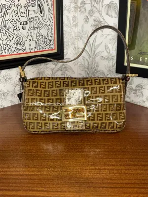 Fendi Patent Monogram Shoulder Bag