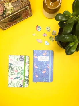 Forest Themed A7 Size Pocket Diary | Closure Band | Bookmark String | Set of 2|