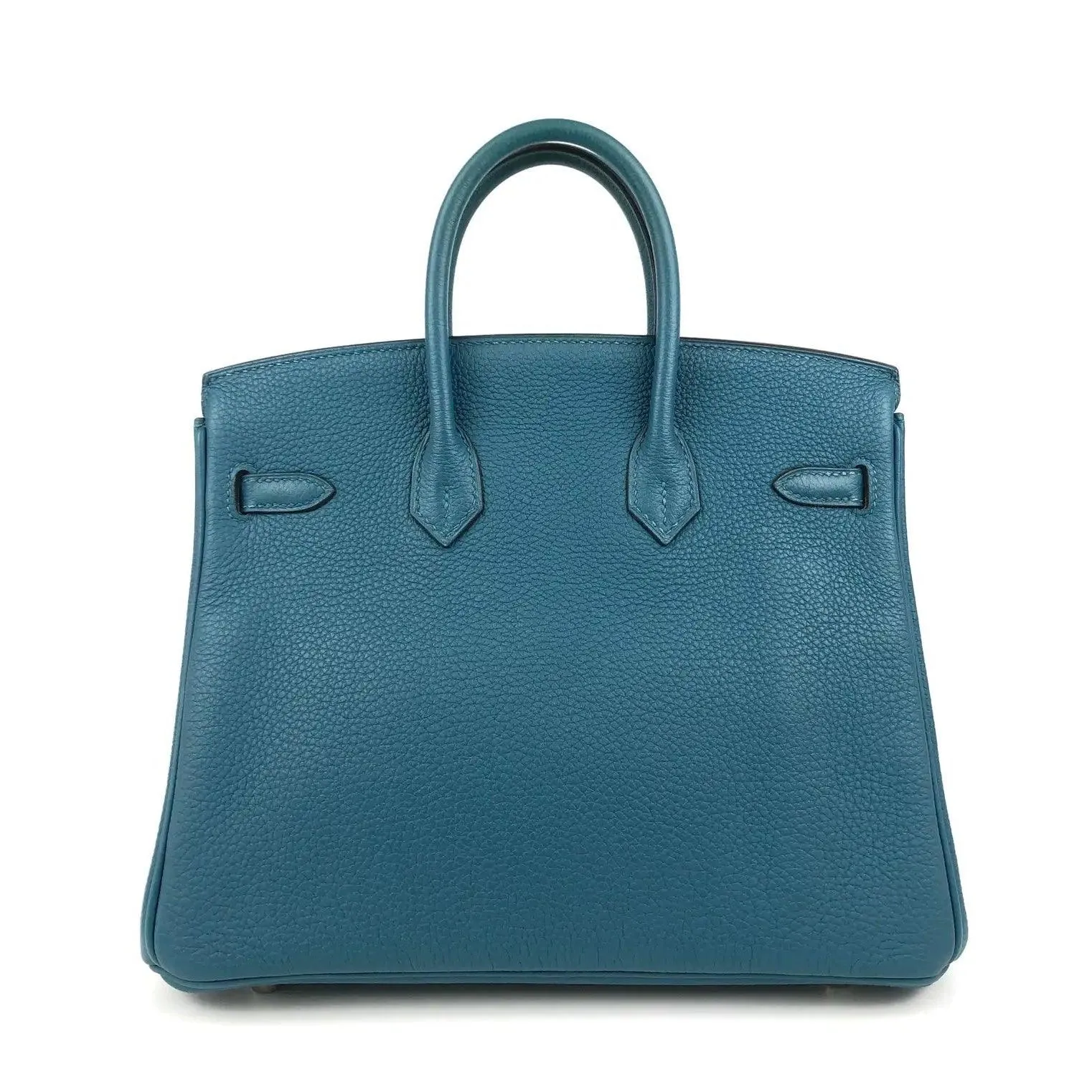 Rare HERMES Birkin 25 Bag in Colvert Blue Togo Leather