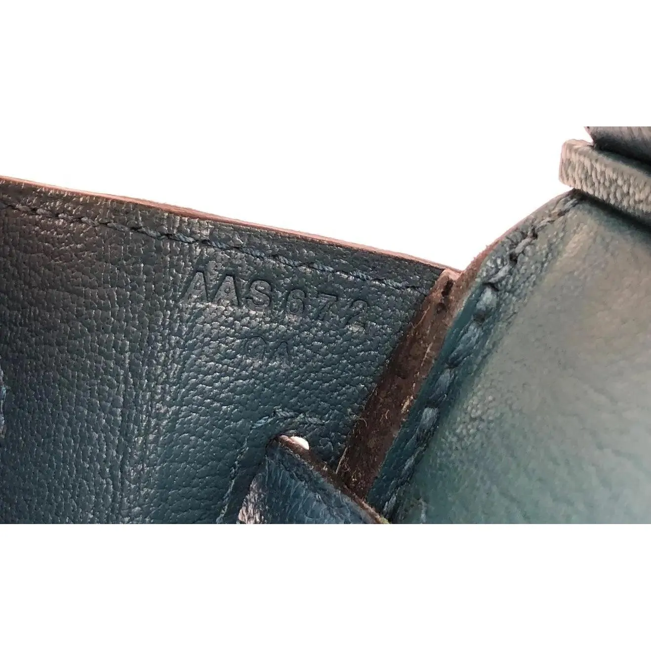 Rare HERMES Birkin 25 Bag in Colvert Blue Togo Leather