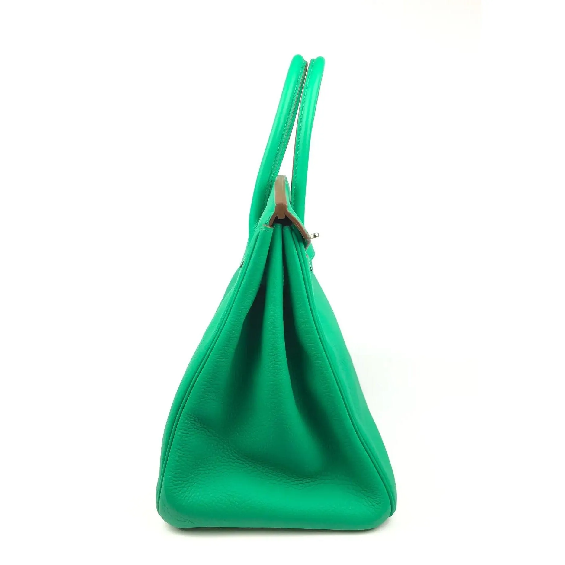 Luxurious HERMES Birkin 35 in Chic Menthe Mint Green - Premium Designer Handbag