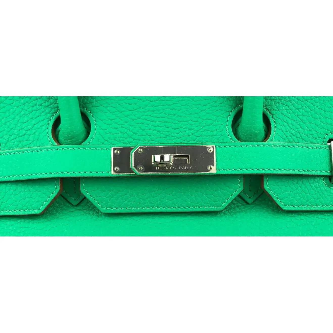 Luxurious HERMES Birkin 35 in Chic Menthe Mint Green - Premium Designer Handbag